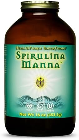HealthForce SuperFoods Spirulina Manna, All-Natural Nutrient-Rich Superfood, Vitamins, Minerals, Amino Acids, Organic, Vegan, Gluten-Free, Non-GMO
