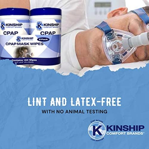 CPAP Mask Cleaning Wipes, Unscented and Lint Free Cleanser to Clean Filters, Tubes and BIPAP Machines, 150 Count Total, 2 Canisters