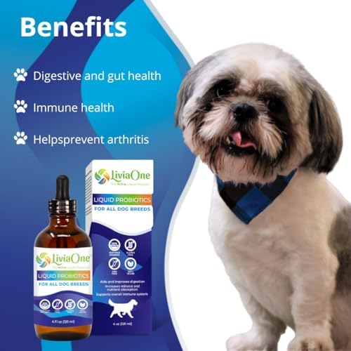 BioLifePet Liquid Probiotics for Dogs, Organic Dog Probiotic Supplements, Puppy and Dog Pet Probiotics, 4 Fl Oz (Pack of 1)
