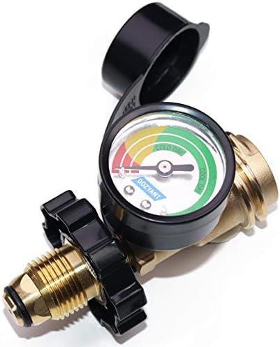 Propane Tank Adapter POL to QCC1 Converts Old Tank Valve to New Connection | Universal Fit 100 lb POL to QCC1 Type 1 Propane Adapter with Wrench and Hand Wheel for Old Tank Valve to New Hose Connection