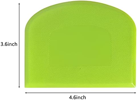 ALLTOP Bowl Spatula & Bench Scraper, Flexible Plastic Multipurpose Kitchen Pastry Cutter Tool