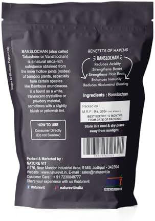 Nature Vit Banslochan Tabasheer (200 Gm (7.05 OZ)