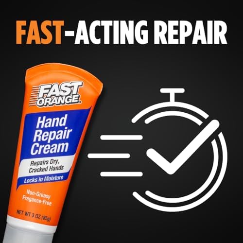 Fast Orange 25108 Pumice Lotion, Heavy Duty Hand Cleaner, Natural Citrus Scent, Waterless Cleaner For Mechanics, Strong Grease Fighter, 7.5 oz