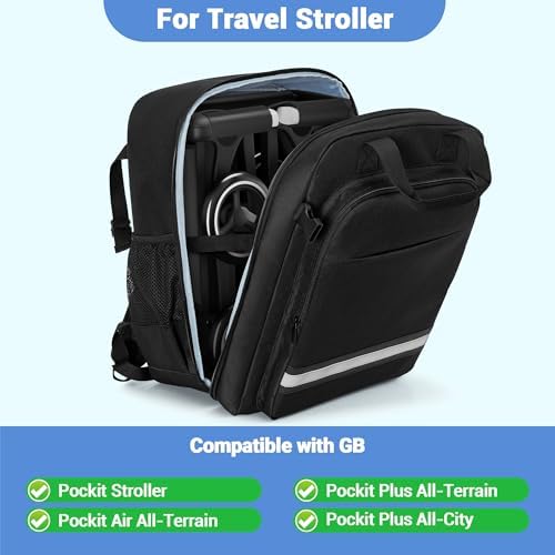 HODRANT Stroller Travel Bag Compatible with GB Pockit & Pockit Air Plus | Lightweight Stroller Backpack for Flight Essentials