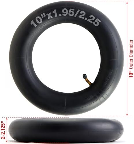 10x2 Inner Tube for Scooters & Power Chairs with an Angled Valve Stem (2-Pack) - Thorn Resistant & 3X Thicker Than OEM - Compatible with 10x1.90