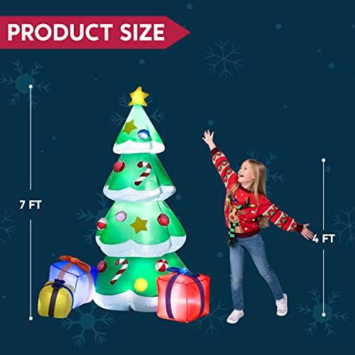 Joiedomi 7FT Tall Christmas Inflatables Tree Outdoor Decoration