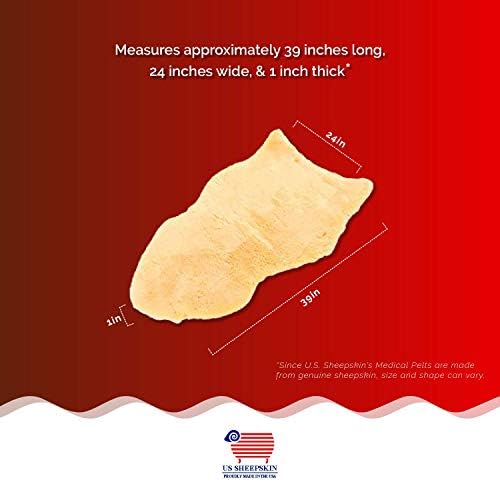 Medical Sheepskin Pelt Pads for Bedsores and Pressure Sores, Large Size (38” x 24” x 1”) | Large Size