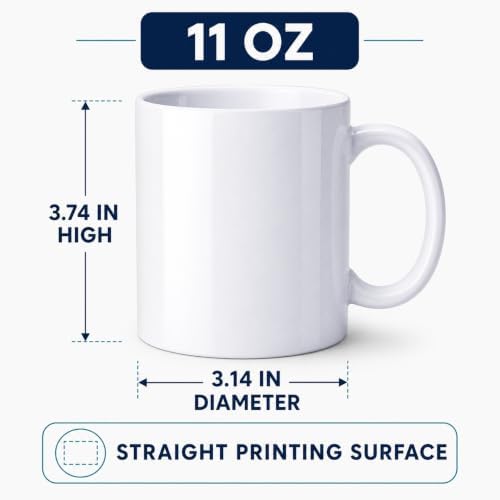 36 Pack Sublimation Mugs 11oz White Blank Ceramic Coffee Mugs with Individual White Boxes, AAA Grade with Premium Coating for Heat Press DIY