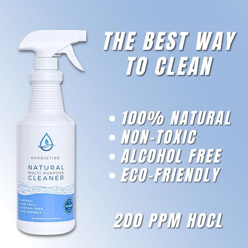 Hypristine Natural Multipurpose Surface Cleaner, 32 fl oz Spray Bottles, 1 Pack