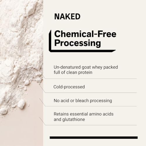 NAKED Goat - Pasture Fed Goat Whey Protein Powder from Small-Herd Wisconsin Dairies, 2Lb Bulk, GMO Free, Soy Free. Easy to Digest - All Natural - 23 Grams of Protein - 30 Servings