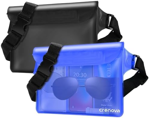 Waterproof Bag Fanny Packs for Women, Cruise Vacation Essentials Waterproof Pouch for Phone Passport Purse, Floating Dry Bags for Beach Water Park Boating Fishing Diving Surfing Kayaking Accessories | Floating, ideal for Beach, Boating & Kayaking, Durabl…