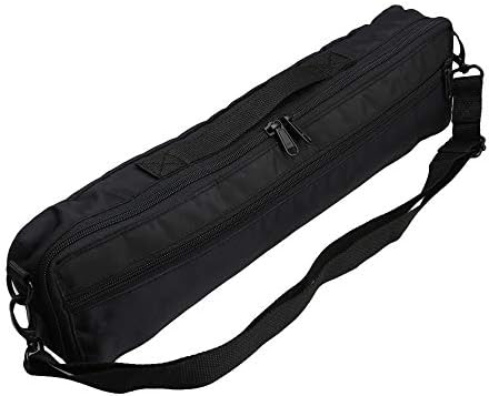 Mxfans Adjustable Shoulder Strap Flute Case Carrying Bag for 16 Holes C Foot Flute 16.14 Inch Length 4.13 Inch Width 2.56 Inch High