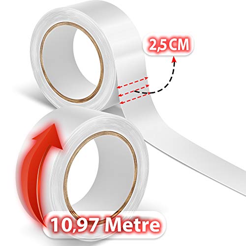 3m Clear 1522 Tape 1" X 12 Yard = Double Side Adhesive