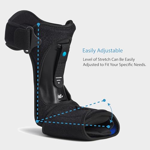 Hybrid Night Splint - Comfortable and Supportive Plantar Fasciitis Night Splint - Premium Nighttime Foot Brace for Heel Pain - Combination Posterior and Dorsal (Small-Medium)