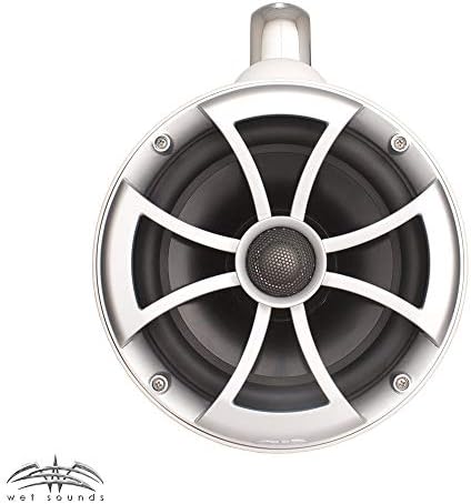 Wet Sounds 2 ICON 8" White Fixed Clamp Tower Speakers- Pair White (Renewed)