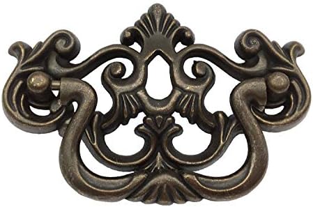 3" C-C Bail Drawer Pull Drop Dresser Pull Dark Antique Brass Swing Drawer Handle Vintage Style