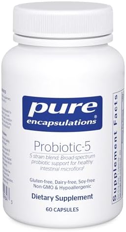 Pure Encapsulations Probiotic-5, 60 Capsules | Dairy and Soy Free Probiotic Blend to Support Immune and Gastrointestinal Health*