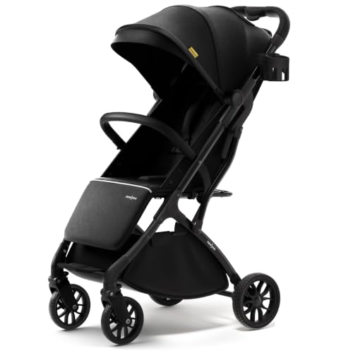 newyoo GlideTow TR18 Travel Stroller, Compact & Lightweight, Muted Olive | Newborn to toddler, foldable, self-standing design, 175° near-flat recline, large mesh window, trolley mode & UPF 50+ canopy