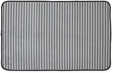 Bone Dry Striped Pet Cage Mat, XX-Large - 30 x 45, Gray