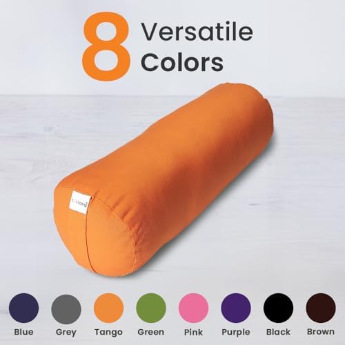 Sol Living Yoga Bolster Pillow for Restorative Yoga, 100% Cotton Meditation Cushion