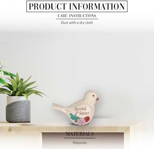 Pavilion Gift Company - Simple Spirits 41104 Decorative Bird Friend Make Life Beautiful Bird Figurine 3.5"