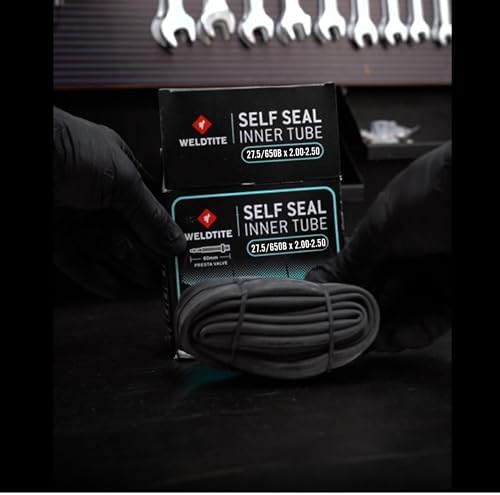 Weldtite Self Sealing Bike Inner Tube - Reliable Puncture Protection - 27.5"/650B x 2.00-2.50, Presta Valve | Presta Valve, Easy Installation
