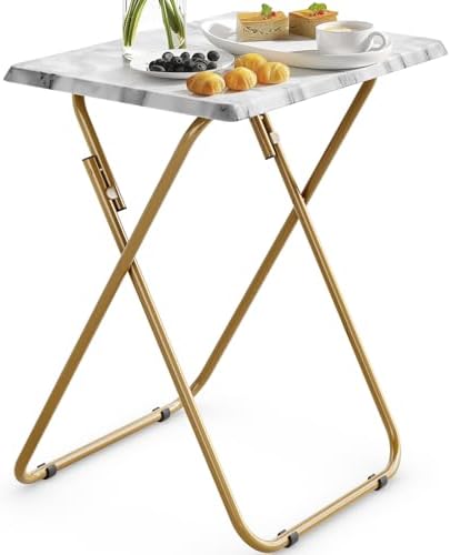HUANUO Folding TV Tray with No Assembly Required, Black