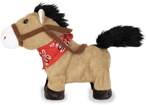 Cuddle Barn Gallop - Animated Plush Horse Toy Moves, Neighs, Sings, 10 in | 2 Different Play Options, Walks, Moves Head & Tail, Sings "Giddyup