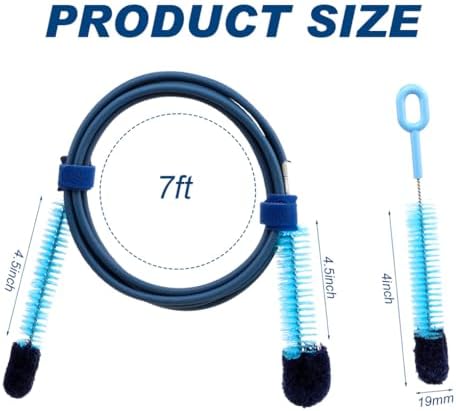Cpap Tube Cleaning Brush and Handy Brush Flexible Long Stainless Brush (6.27 Feet) and Short Brushes (7.87 Inches) Cpap Tube Clean Brush Cpap Hose