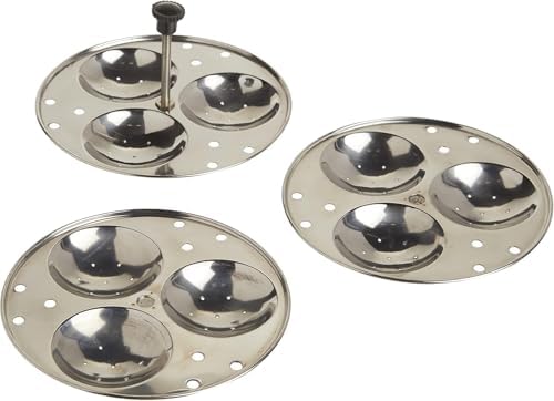 Tabakh 3-Rack Stainless Steel Hawkins Type Idli Stand, Makes 9 Idlys