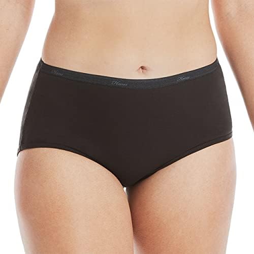 Hanes women's Hi-Cut Panties Pack, Lightweight Cotton Hi-Cuts, 6-Pack (Retired, Colors May Vary)
