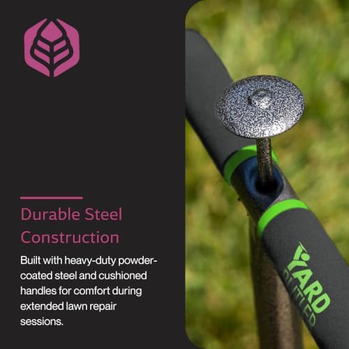 Yard Butler Sod Plugger, No-Bend Lawn Repair for Grass Plugs | Ergonomic No-Bend Sod Plugger for Zoysia, St. Augustine and Bermuda Grass