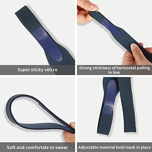 CPAP Mask Headgear Strap, Universal CPAP Supplies Strap for CPAP Mask | Universal CPAP Mask Strap, Magic Tape Adjustable, Medical-Grade Soft Fabric, Durable Replacement for Most CPAP Masks, Blue