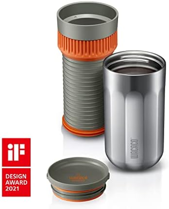 WACACO Pipamoka Portable Coffee Maker, Coffee brewer, All-in-one Vacuum Pressured，Insulated Travel Mug, Hand Powered and Filter Pressure Brewer