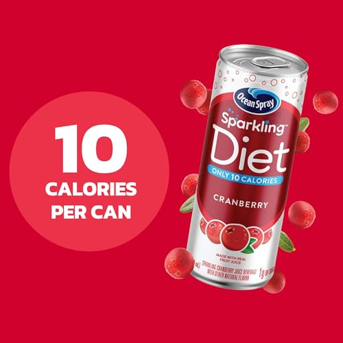 Ocean Spray Sparkling Diet Cranberry Juice Cocktail, 11.5 oz cans (Pack of 24)