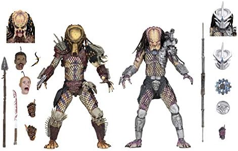 NECA - Predator - 7” Scale Action Figures - Ultimate Bad Blood vs Enforcer 2-Pack | Predator 8 Inch Action Figure 2-Pack Series - Ultimate Bad
