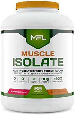 MFL 100% Isolate Protein l 30g of Protein l 12g Amino Acids l Keto Friendly l Low Carbs l 5 lbs. (Vanilla Bean)