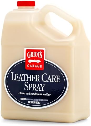 Griot's Garage Leather Care Spray, Car Seat Cleaner and Conditioner for Upholstery, Furniture, Clothing, and More, 10994, 22oz