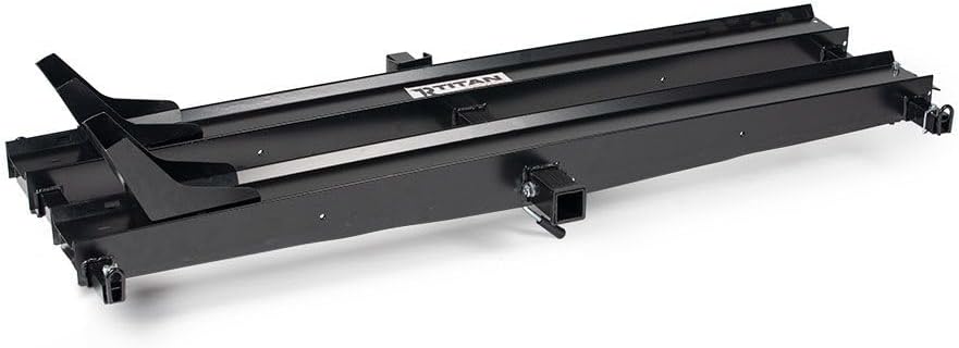 Titan Ramps Dual Motorcycle Carrier with Ramp Extension for 2" Hitch, Fits Motorcycles, Dirt Bikes, Bicycles, and Scooters, 600 Pound Capacity