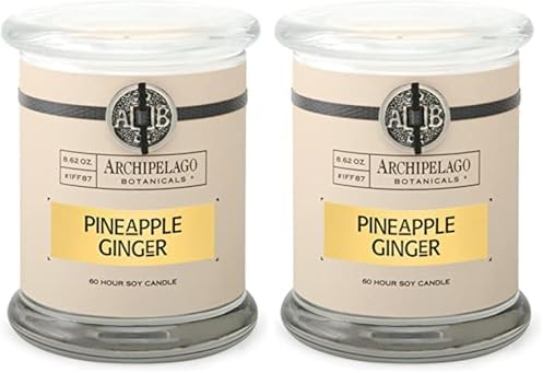 Archipelago Botanicals Bergamot Tobacco Soy Candle, 8.6 oz | Hand-Poured Premium Wax, Burns Approx. 60 Hours, Soy Candle in Glass Jar, 4.5 Inch
