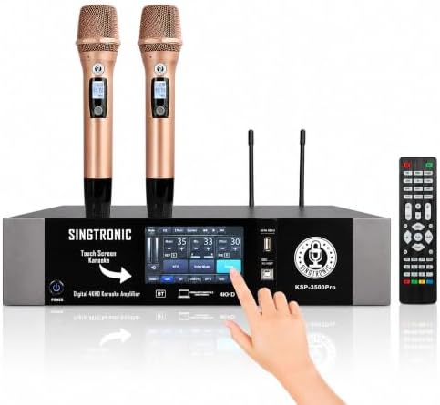 KSP-3500Pro Professional 3500W Digital 3 in 1 Karaoke Sound Processor Amplifier Free: 2 x Wireless Microphones Anti-Feedback