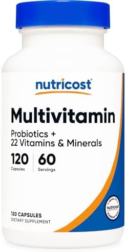 Nutricost Multivitamin with Probiotics 120 Vegetarian Capsules | Packed With Vitamins & Minerals
