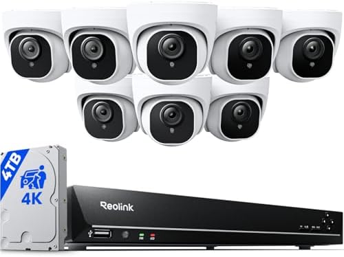 REOLINK 16CH 4K Security Dome Camera System with 4TB HDD RLK16-800D8