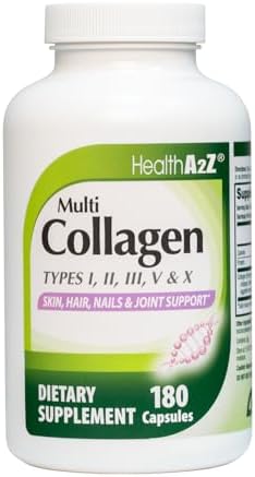 HealthA2Z Multi Collagen Pills 1735mg, 180 Capsules (60 Servings)
