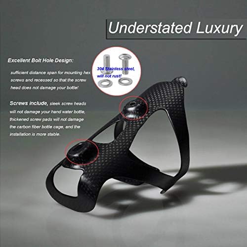 ThinkTop Ultra-Light Full Carbon Fiber Bike Water Bottle Cage Holder | Lightweight Bicycle Drink Water Cup Holder Bracket Rack for Road Bike MTB
