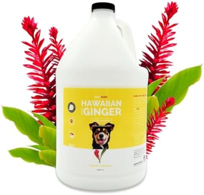 Bark2Basics Hawaiian White Ginger Dog Shampoo, 1 Gallon - Unique Herbal Blend, Natural Ingredients, Hawaiian White Ginger Scented