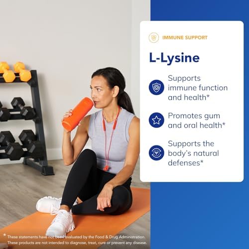 Pure Encapsulations L-Lysine - Essential Amino Acid Supplement for Immune Support & Gum, Lip Health* - with L-Lysine HCl - 90 Capsules | Essential Amino Acid Supplement for Immune Support, Gum Health, and Lip Health*
