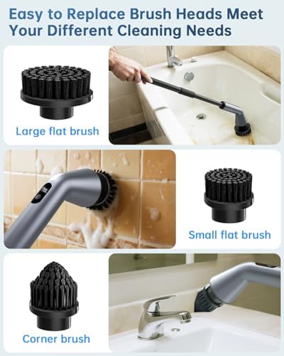 Electric Spin Scrubber, IPX7 Waterproof 2-Speed