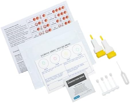 Eldoncard Blood Typing Kit, 2 Test Pack | Know Your Blood Type, Accurate Instant Home Testing, Determine A, O, B, RHS-D Negative & Positive Groups