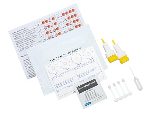 Eldoncard Blood Typing Kit, 3 Test Pack, Know Your Blood Type, Accurate Instant Home Testing, Determine A, O, B